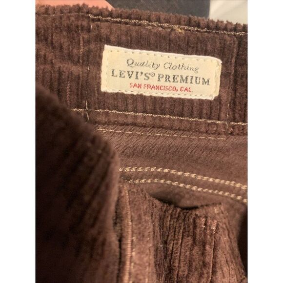 Levi's Women's 724 High Rise Straight Jeans Brown Corduroy Denim 27 - Picture 4 of 6